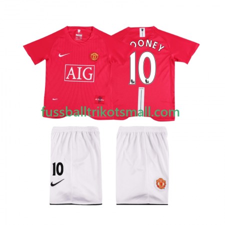Fußballtrikots Manchester United ROONEY 10 Premier League 2007 2008 Retro Kinder Kurzarm Heimtrikotsatz kaufen
